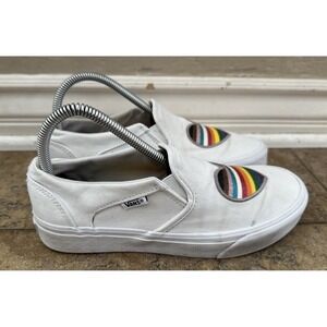 Vans Pride Asher Slip-On Rainbow Heart Shoes Women's 8 - Blemish On Shoes